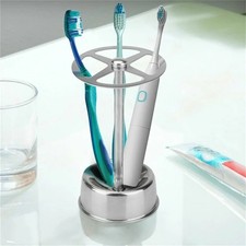 Toothbrush Holder Stainless Steel Bathroom Organizer Toothpaste Stand