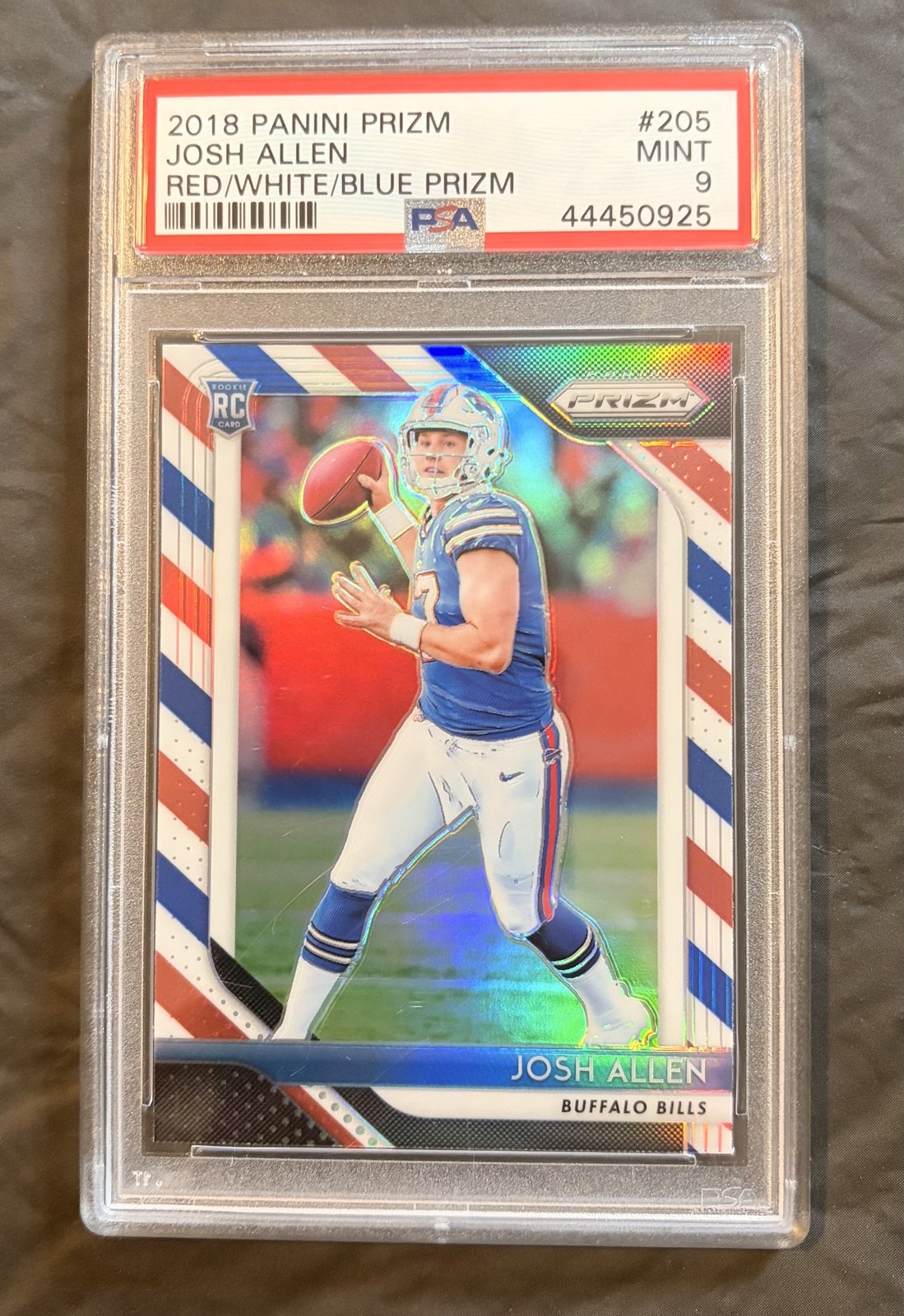 2018 Panini Prizm - Rookie Josh Allen #205 Red White & Blue Prizm (RC) PSA 9