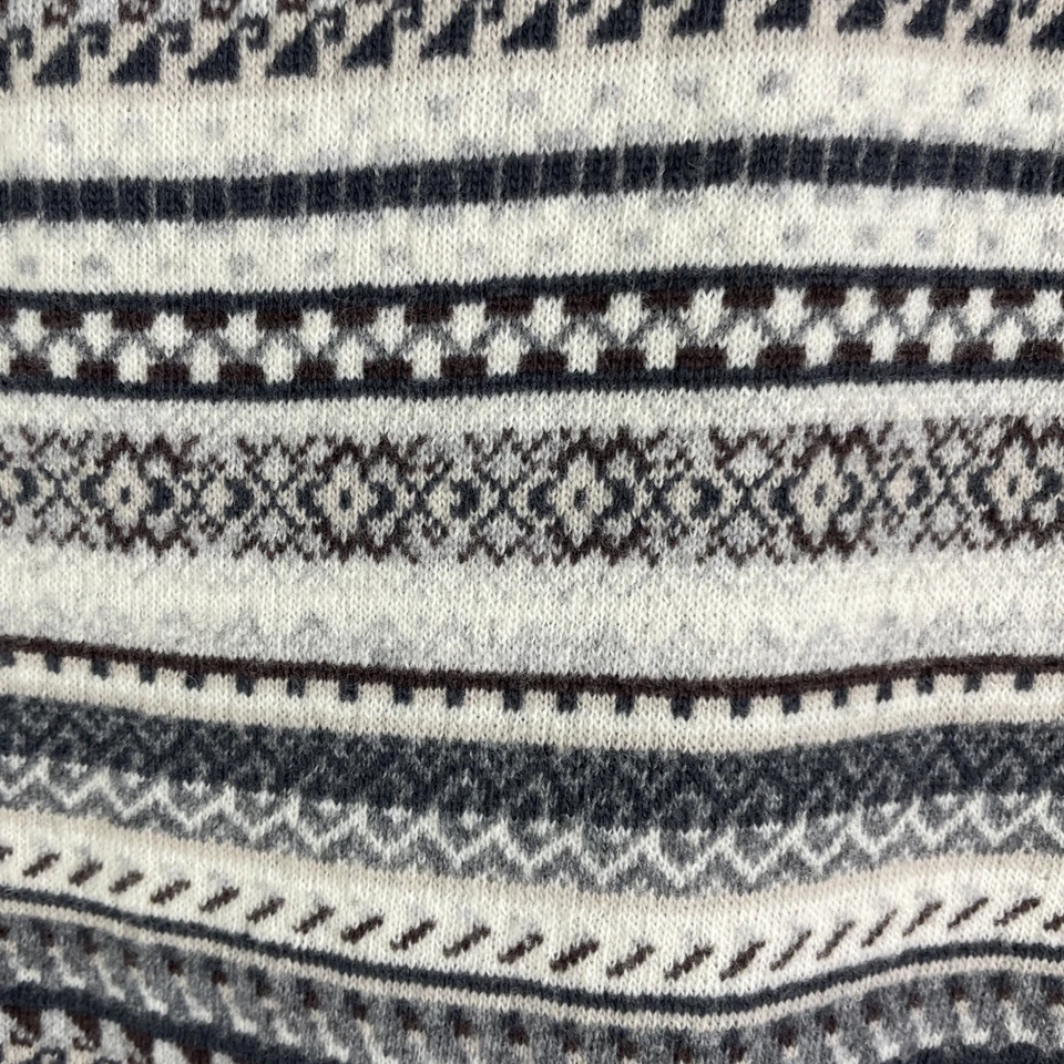 Stile Benetton Sleeveless Wool Blend Sweater Dress Size L Striped Fair Isle - Image 3 of 4