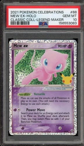 Pokemon Mew ex Celebrations Classic Coll. EX Legend Maker Holo #88 PSA 10