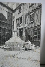 OLD POSTCARD - POSTCARD ANGERS - 49 - FOUNTAIN - MARTIAL SHOES DELAITRE