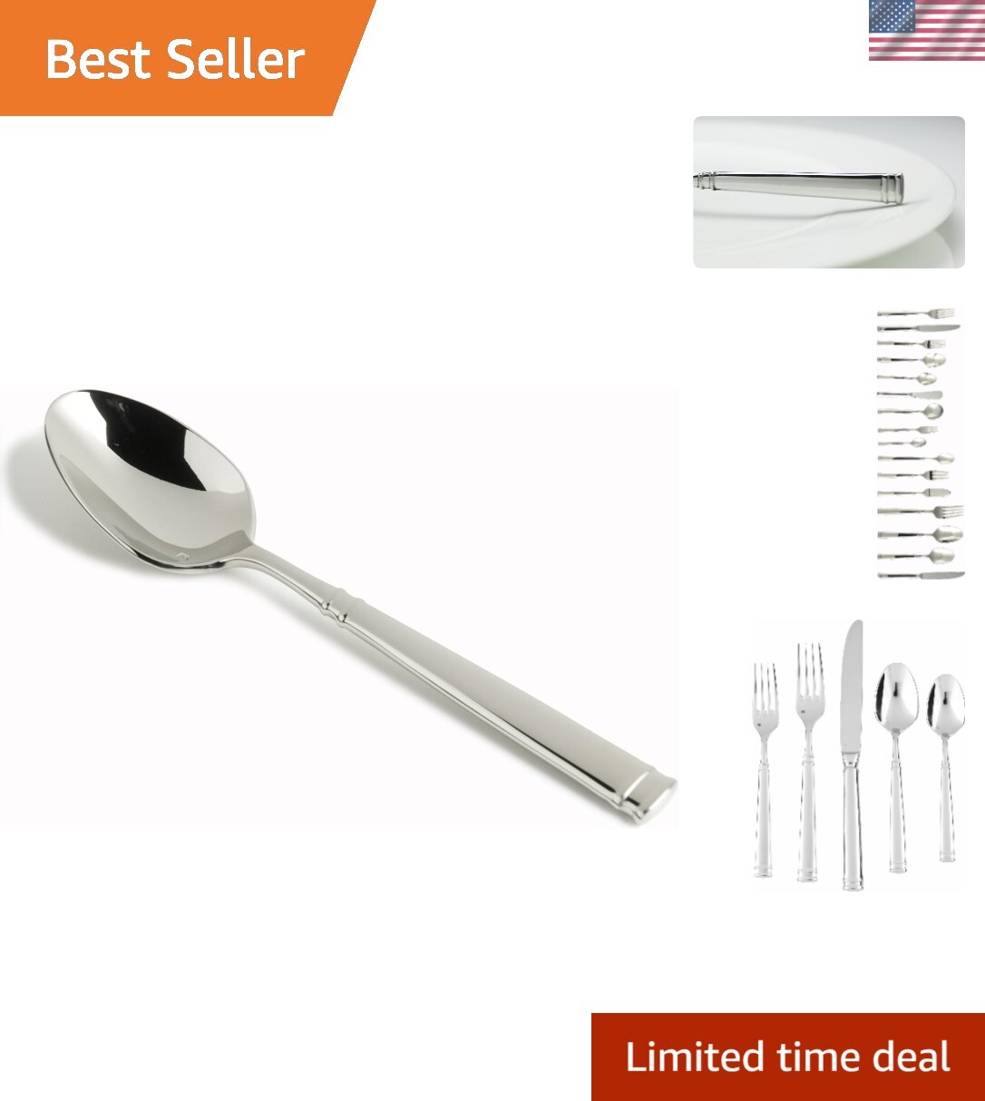 Bistro 18/10 Stainless Steel 12-Piece Dessert and Oval Soup Spoon Set