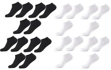 6 Pairs Cushion Quarter Socks Arch Support Cotton Unisex White Black New Knocker