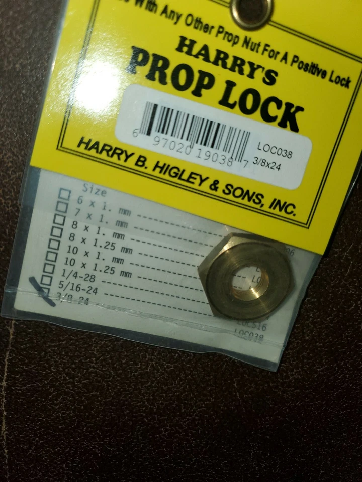HARRY'S LITE LOCK  SPINNER NUT NEW  RC Airplane LOC038  3.8 x 24 BX5 - Image 2 of 2
