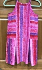 Girl's Size L 12-14 Calvin Klein Pink/Purple Pleated Sundress