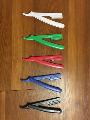 10 PCS NEW DISPOSABLE RAZORS BARBER & BEAUTY SALOON STRAIGHT CUT SHAVING RAZOR