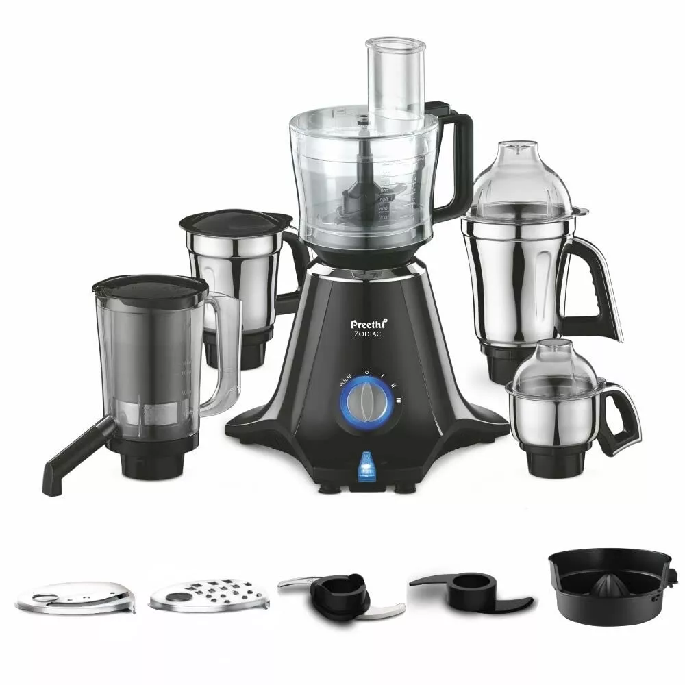 Preethi Zodiac 750 Watt Mixer Grinder with 5 Jars 220 Volt