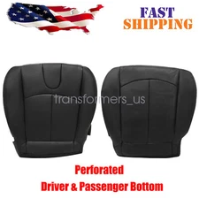 Driver & Passenger Bottom Perforated Seat Cover Black For 2008-2013 Infiniti G37