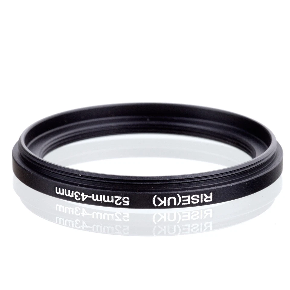 RISE(UK) 52mm-43mm 52-43 mm 52 to 43 Step down Ring Filter Adapter black - Image 2 of 3