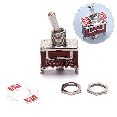 Momentary Toggle Switch (ON) OFF (ON) Spring Return 3 Pin Latching Swit ZR