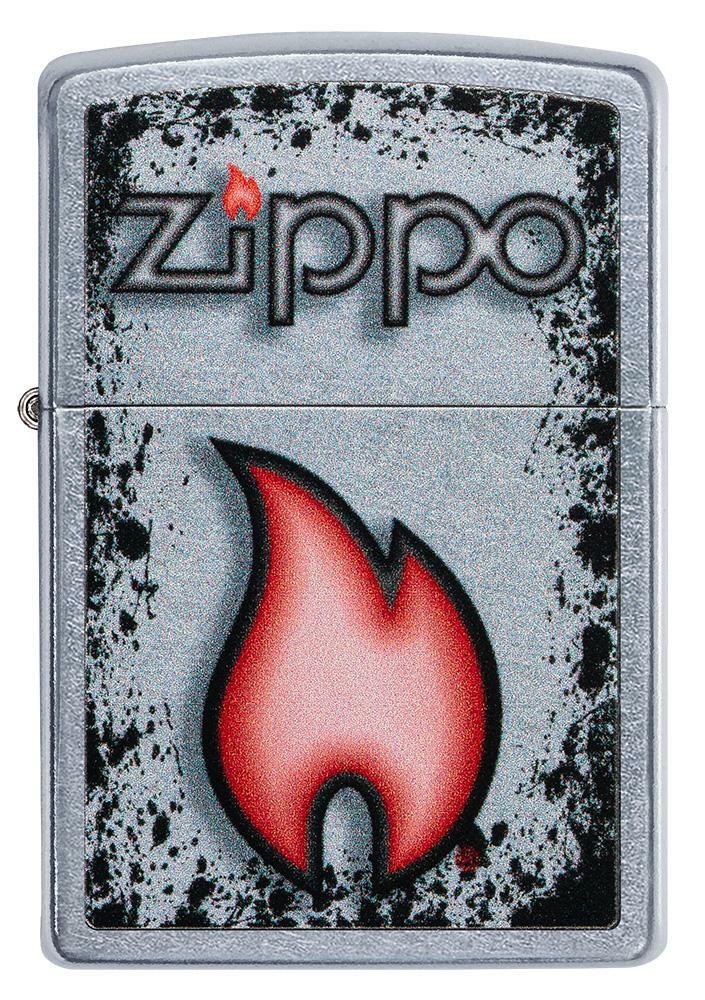 Zippo Windproof Lighter With Zippo Logo & Eternal Flame, 49576