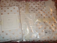 Pottery Barn Kids Gold Dot Nursery Crib Quilt, Toddler, 1 Crib Sham, Pottery Barn Kids Gold Dot Nursery Crib Quilt, Toddler, 1 Crib Sham,