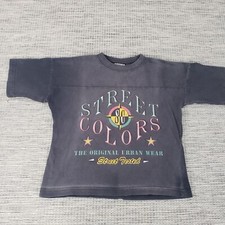Vintage Street Colors Kid's T-Shirt Small 7/8 Plymouth Mills USA Made Streetwear
