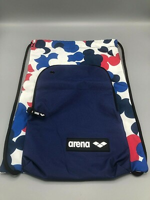 NEW Arena Team Sack Allover Drawstring Shoulder Sports Bag Unisex Red White Blue