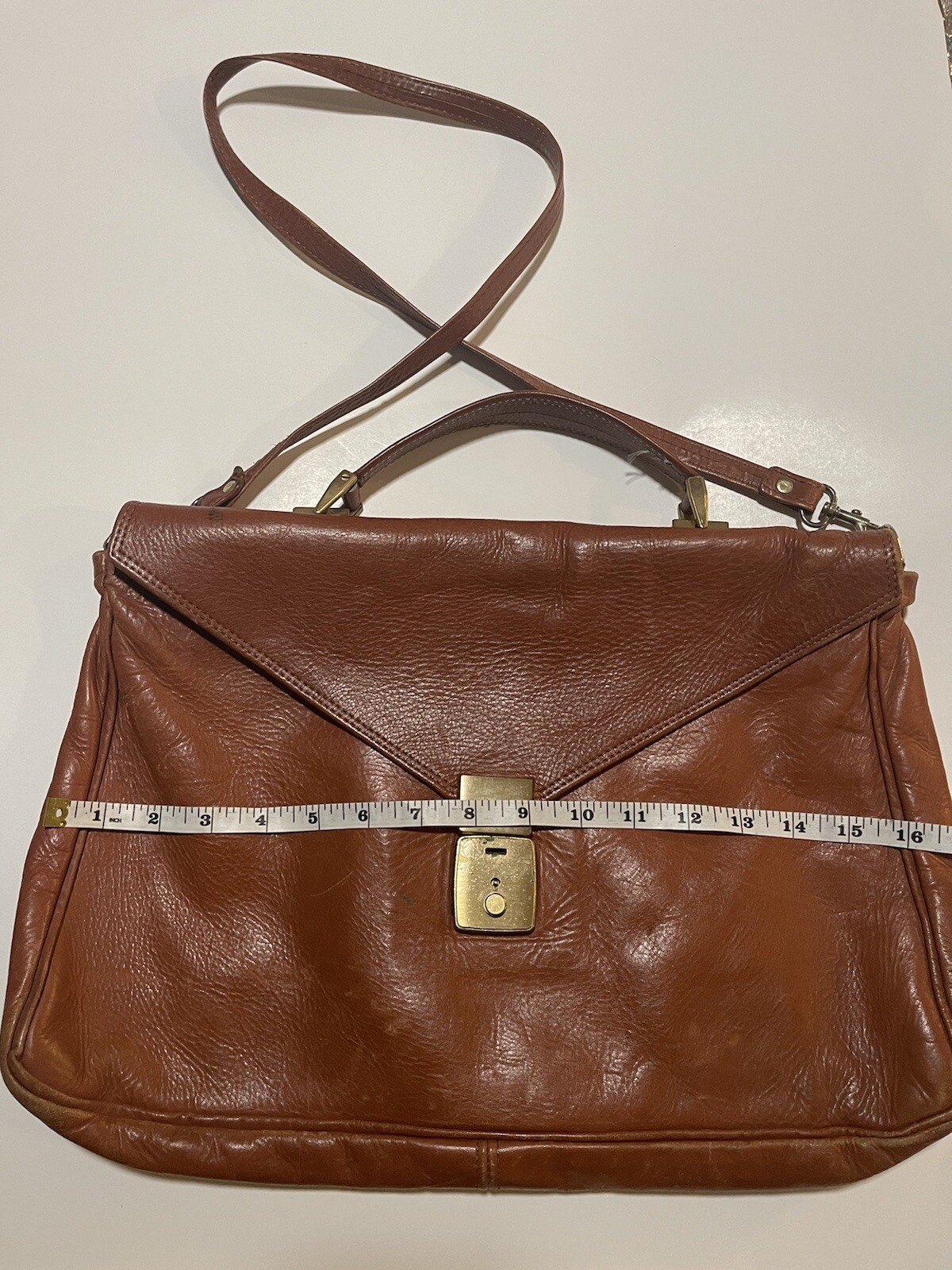 Artisan Crafted Leather Look Messenger Bag/Office Bag… Gem