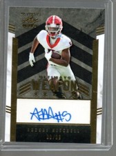 2022 Leaf Ultimate Draft Weapon Gold #30/99 Adonai Mitchell #UW-AM1 Auto