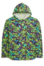 Women's Tie Dye Hoodie Sweatshirt - Large