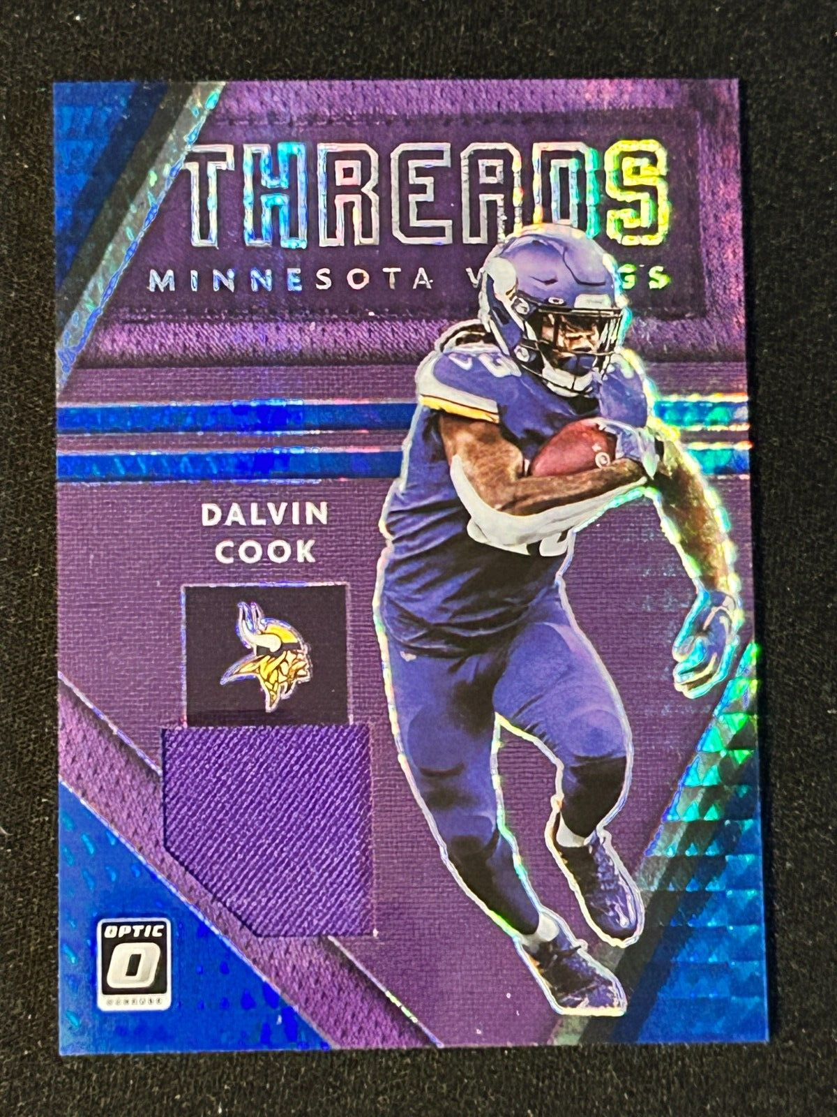 2020 Panini Donruss Optic - Donruss Threads #DT-DC Dalvin Cook Blue Hyper Relic