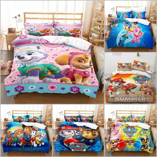 Trapuntino Copripiumino Paw Patrol Ragazze Bambini Federa Set Biancheria Letto Singolo Matrimoniale UK - Foto 1 di 43