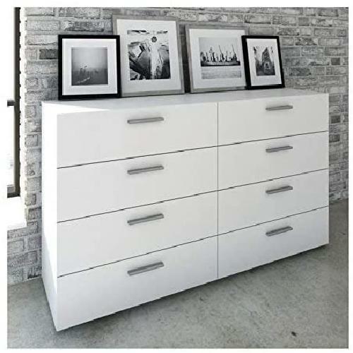 Before And After Diy Bedroom Dresser Makeover With 10 Drawer And Black Metal Handl Bedroom Furniture Makeover Painted Bedroom Furniture Black And White Dresser