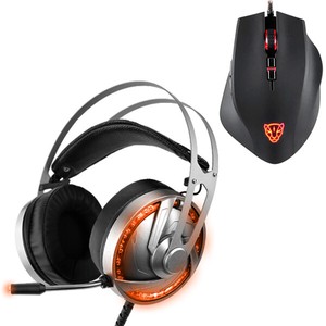 Led Gaming Headset With Mic For Pc Ps4 Slim 5000 Dpi Rgb Backlit Gaming Mouse Ebay