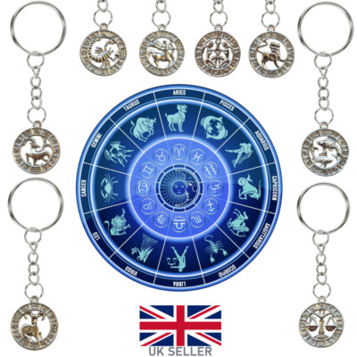 Sternzeichen Horoskop Schlüsselanhänger Sternbild Astrologie Keychain Geburtstag Sternzeichen