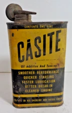 Casite Oil Additive And Tune Up 1 Pint Can Vintage Hastings Michigan USA EMPTY