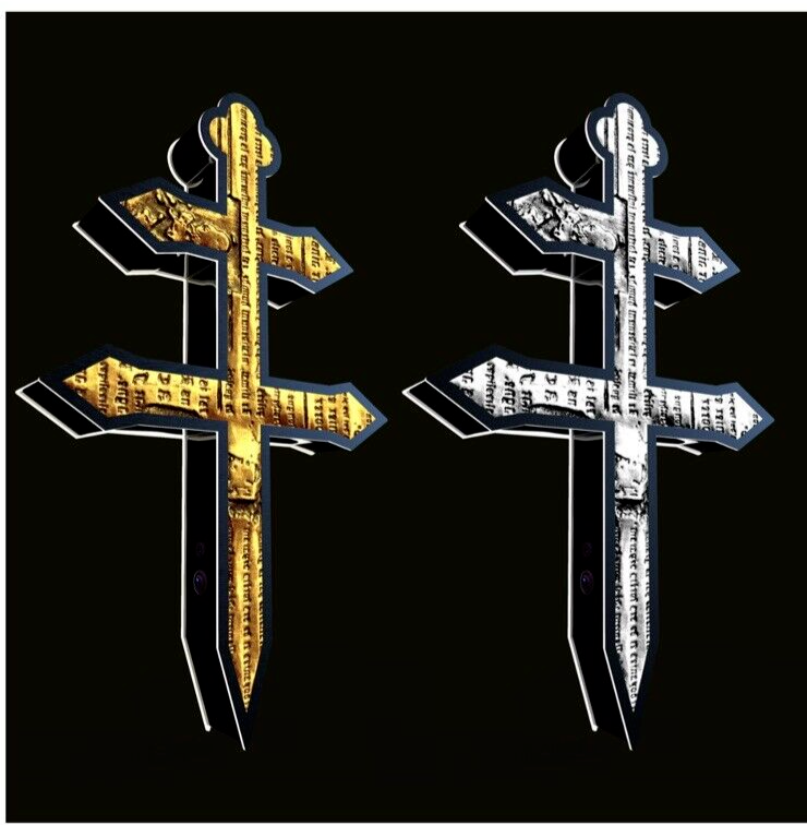 D'USSE Cognac Led Cross Lighted Free Standing Cross JayZ Bar Party