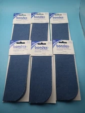 6 Sets of 2 BONDEX Denim Patches Iron On 5x7 WORN DENIM Repair Patches