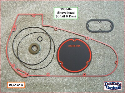 Primary Cover Gasket Kit,  Harley 66-84 Softail & Dyna Shovelhead (60538-81C)