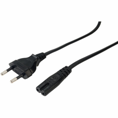 Prolunga Euro-8 Corta – Spina Euro Su Presa Euro, Cavo 0,2 Metri, Nero (GoodConnections)