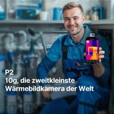 THERMAL MASTER P2 Wärmebildkamera Android IR-Auflösung 256x192, Super IR 512x384, 600℃, ±1.5℃