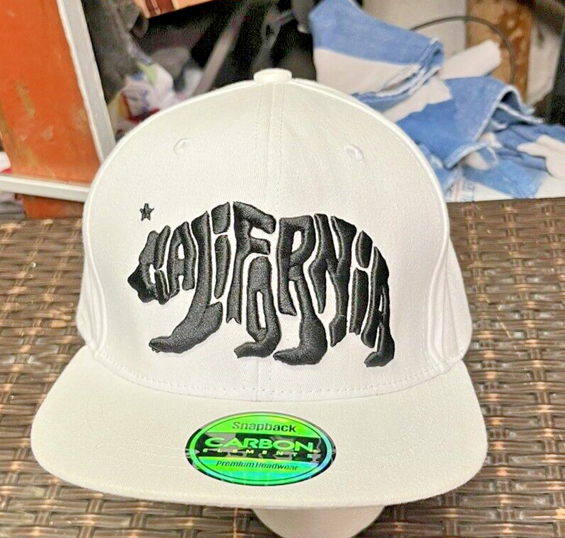 White California Bear Carbon Elements Snapback ha… - image 1