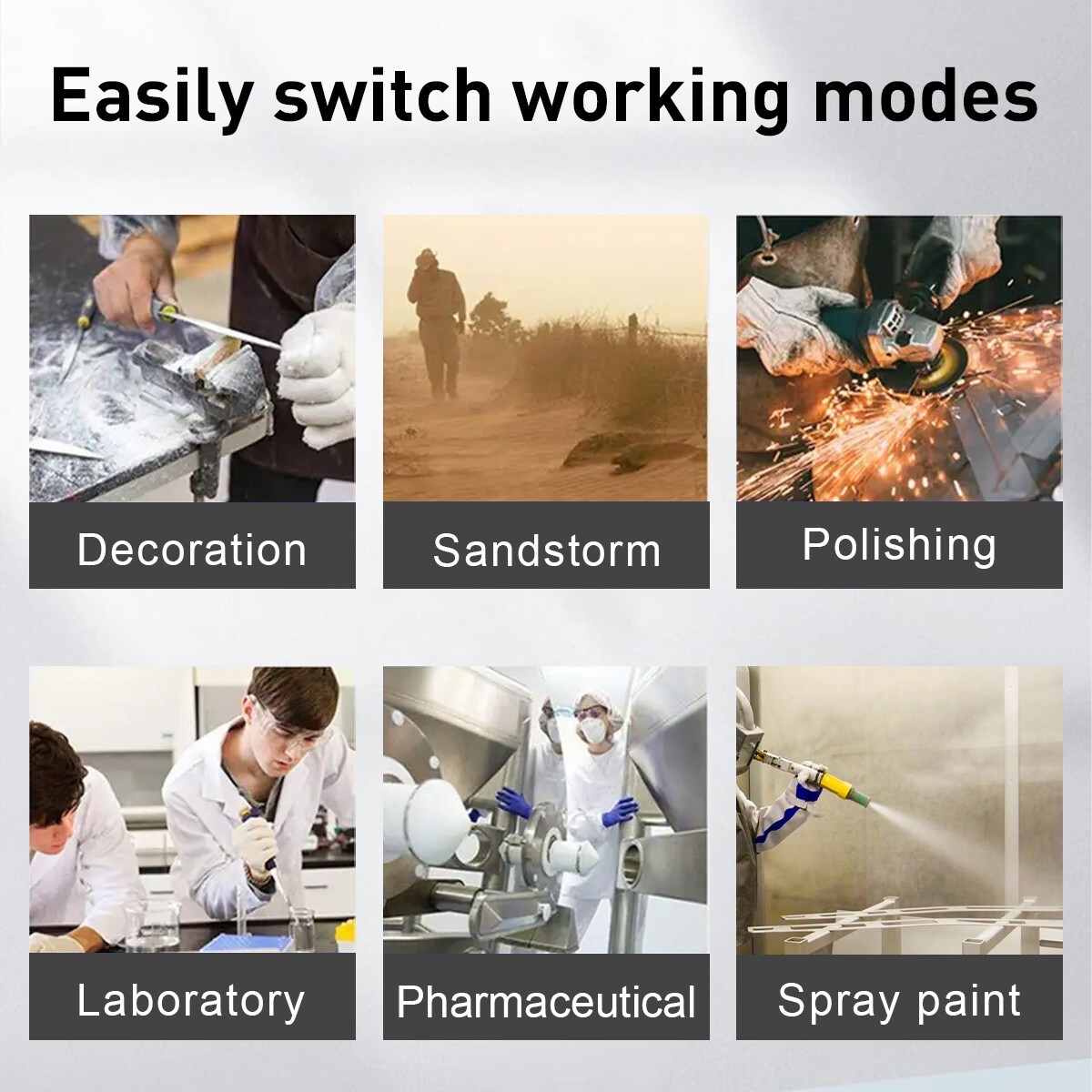 M59 2in 1 Full Face Mask Respirator Gas Mask Size Large More Flexible Vision