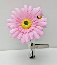 Clip On Dashboard Flower Vase Pink Gerbera Daisy Fits Any Car Christmas Gift