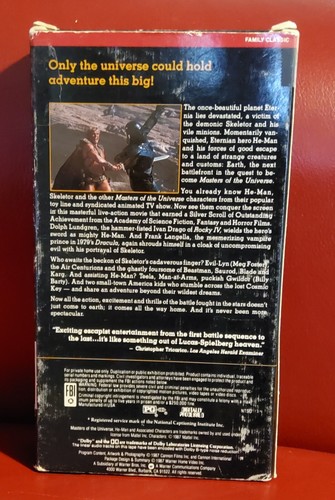 Masters Of The Universe VHS (1987) 1995 Release MOTU Dolph He-Man Movie - Picture 2 of 4