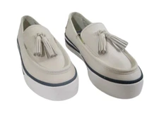 NEW Sperry Womens Sea Sailor Platform Tassel Loafer Sneakers 9 White MSRP$90
