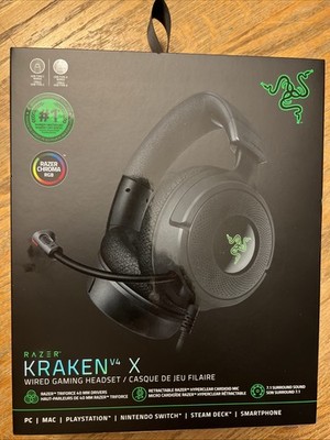 RAZER KRAKEN V4 X WIRED GAMING OVER THE EAR HEADSET PC MAC PLAYSTATION SWITCH