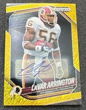 2025 Prizm Black Lavar Arrington Gold Shimmer Auto 10/10 Redskins SSP 📈 🔥
