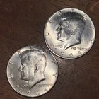 2 Kennedy Silver Half Dollars 1964