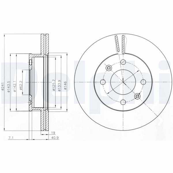 2X Delphi Bremsscheibe BG4009 FüR Getz Hyundai TB Crdi GLS-image