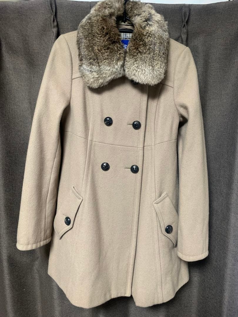 Burberry   Blue Label BURBERRY Coat Outer Elegant Fur Half  or Less