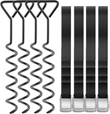 Trampoline Stakes Heavy Duty Anchors High Wind Stakes,15.84" Galvanized Steel Co