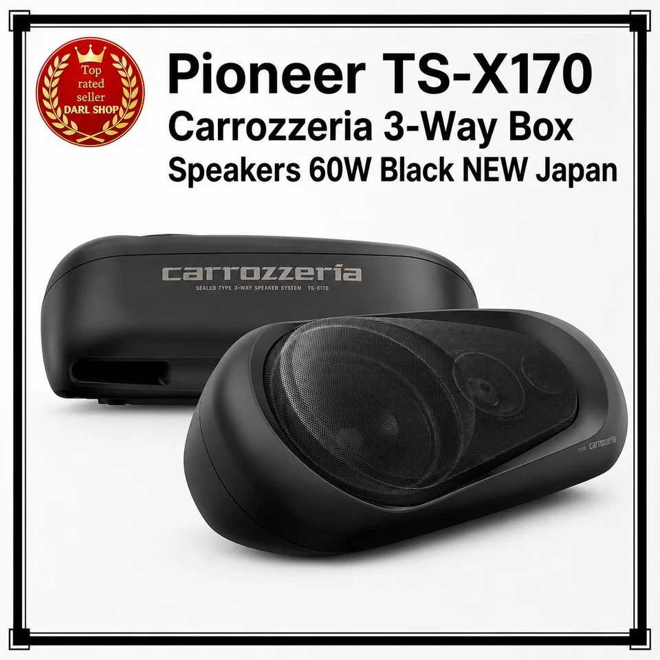 Haut-parleurs Pioneer TS-X170 Carrozzeria 3 voies Box 60 W noir NEUF Japon - Photo 1/4