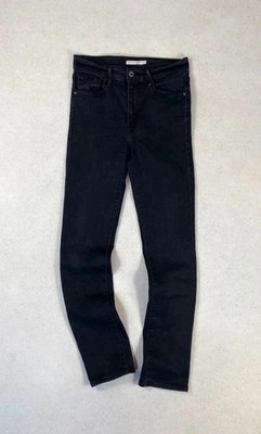 724 Levi s Strauss and Co Jeans High Fit Rise Straight Baumwolle Schwarz Gr. FR36