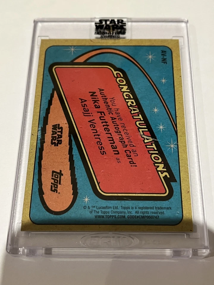 2022 Topps Star Wars Signatures Series ASAJJ VENTRESS Nika Futterman Auto AV-NF - Image 2 of 4
