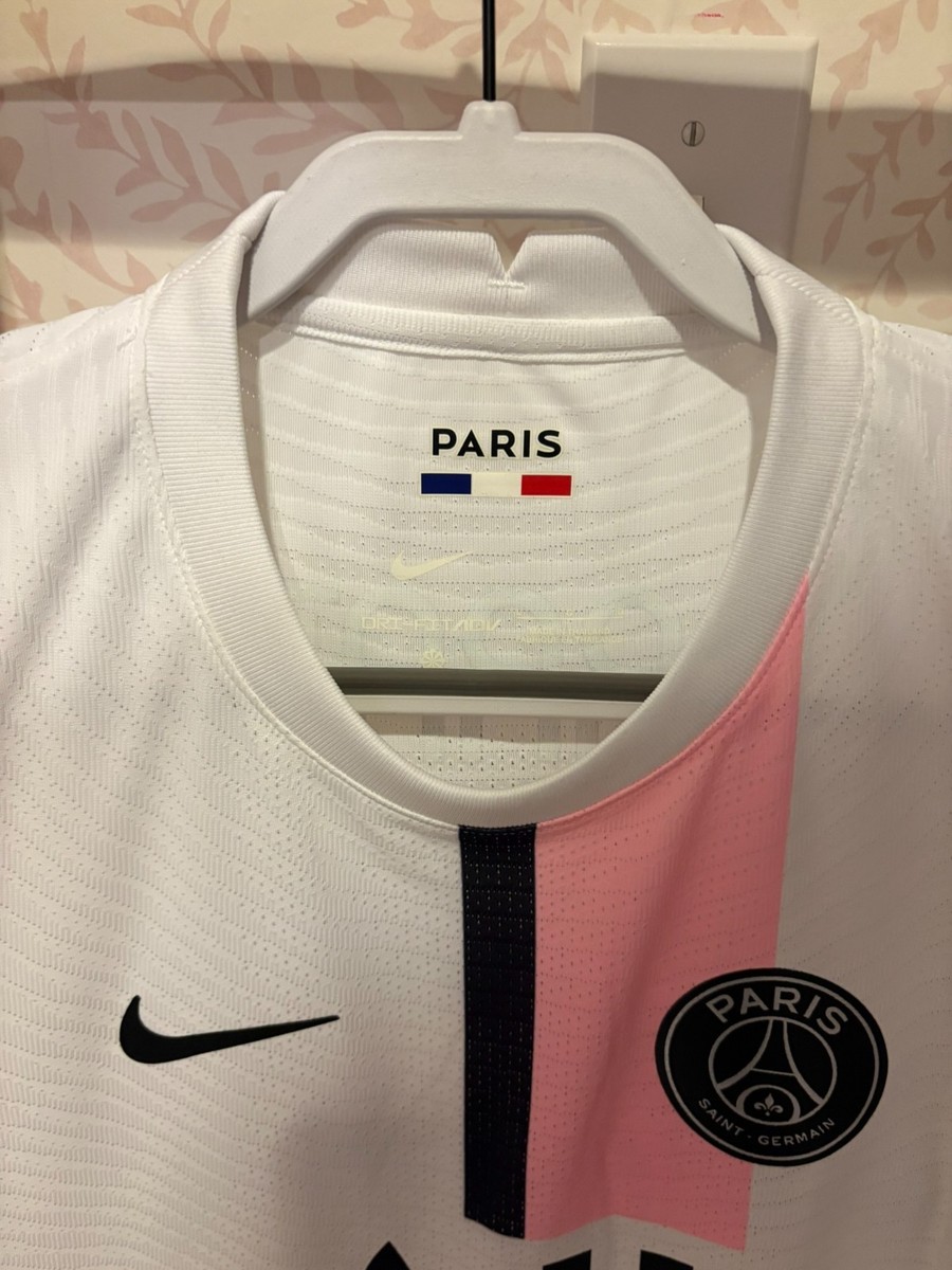PSG - Nike 21/22 Away Jersey – Dri-Fit ADV - White With Pink