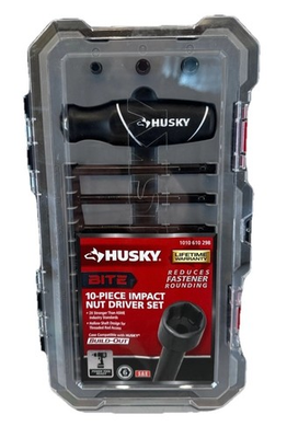 #ad Husky BITE SAE Impact Ready Nut Driver Set with Cushion Grip Handle 10 Piece $29.95