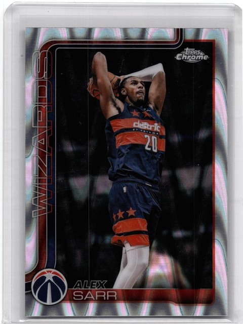 2025-26 Topps Chrome Update #87 Alex Sarr RayWave Refractor
