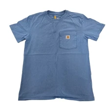 Carhartt Mens Blue Pocket T Shirt Size XS (0/2) Short Sleeve Cotton